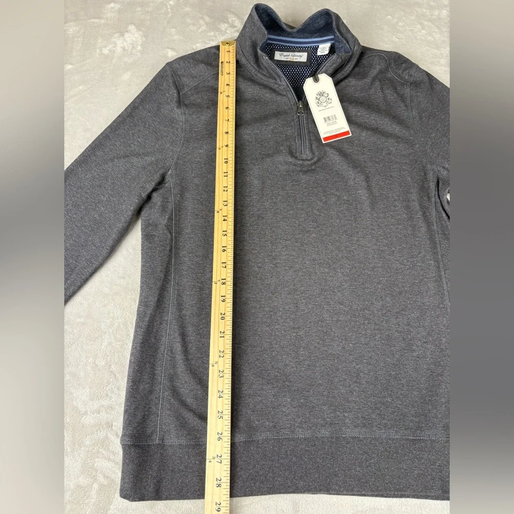 English Laundry Quarter Zip‎ Pullover Men’s Sweater Medium Gray NWT